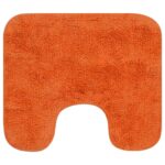 Jeu de tapis de salle de bain 3 pcs Tissu Orange – Image 3