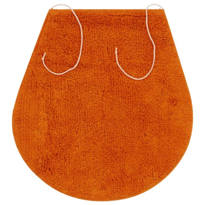 Jeu de tapis de salle de bain 3 pcs Tissu Orange – Image 4