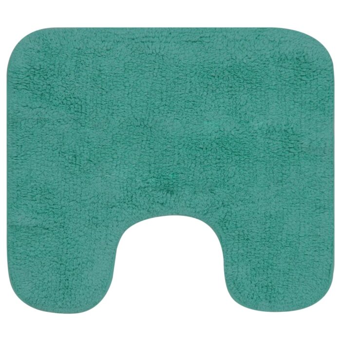 Jeu de tapis de salle de bain 3 pcs Tissu Turquoise – Image 3
