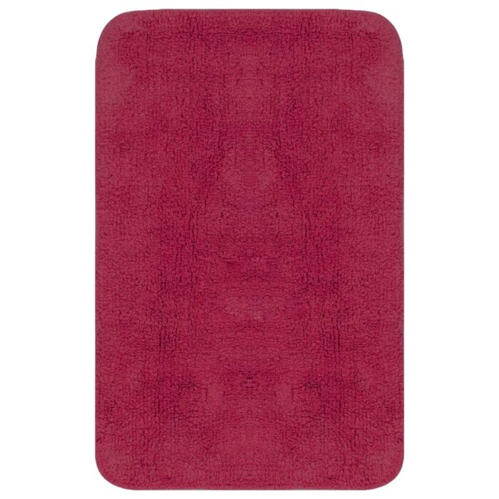 Tapis de salle de bain 2 pcs Tissu Fuchsia – Image 2
