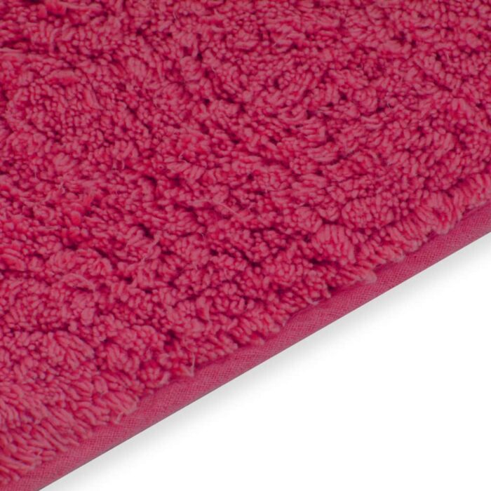 Tapis de salle de bain 2 pcs Tissu Fuchsia – Image 4