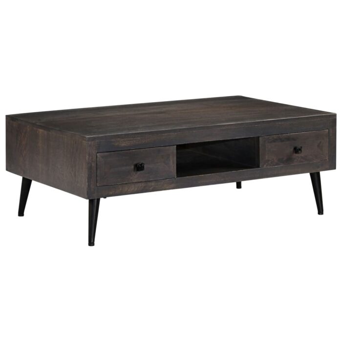 Table basse bois de manguier massif 100x60x35 cm – Image 10