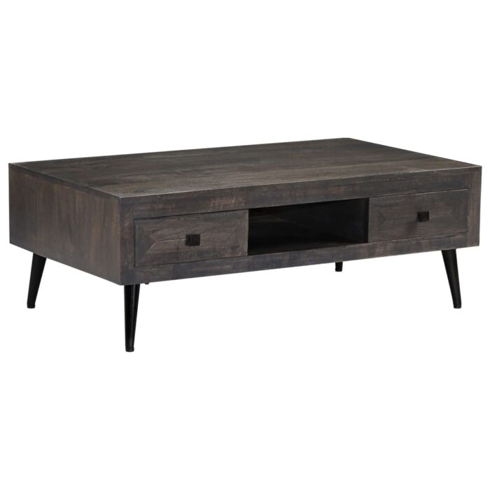 Table basse bois de manguier massif 100x60x35 cm – Image 11