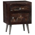 Table de chevet Bois de récupération solide 40 x 30 x 50 cm – Image 10