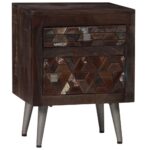 Table de chevet Bois de récupération solide 40 x 30 x 50 cm – Image 11