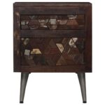 Table de chevet Bois de récupération solide 40 x 30 x 50 cm – Image 4