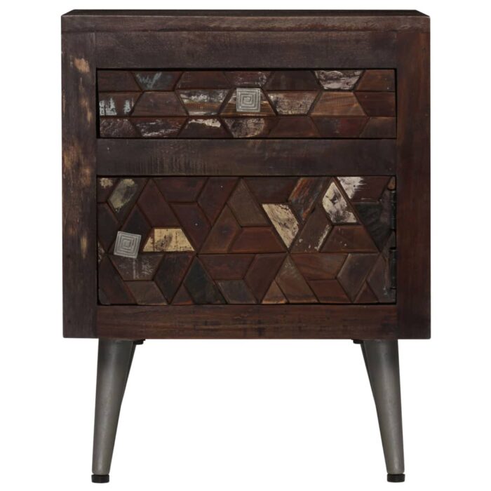 Table de chevet Bois de récupération solide 40 x 30 x 50 cm – Image 4