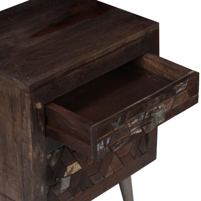 Table de chevet Bois de récupération solide 40 x 30 x 50 cm – Image 9