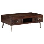 Table basse Bois de récupération solide 100x60x35 cm – Image 8