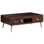 Table basse Bois de récupération solide 100x60x35 cm – Image 9