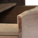 Table basse Acacia massif Bord assorti 90x50x40 cm Gris – Image 4