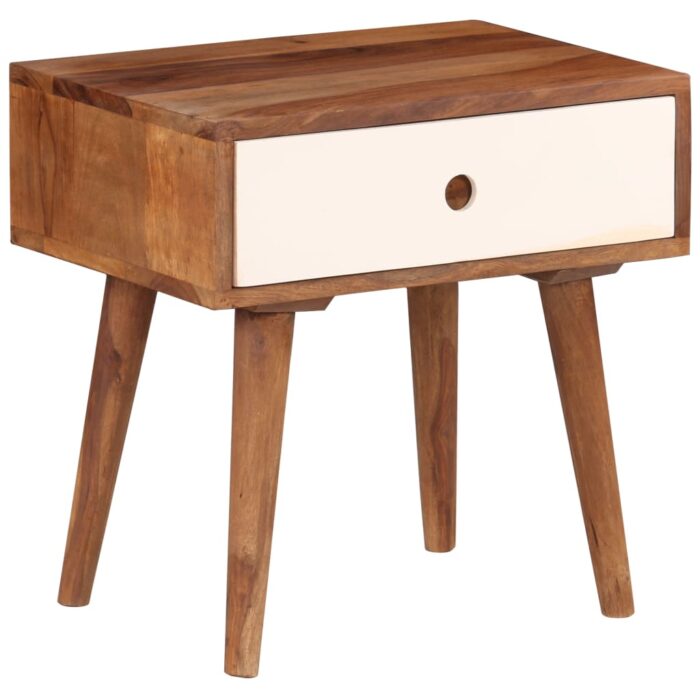 Table de chevet Bois massif de Sesham 45 x 30 x 45 cm – Image 12