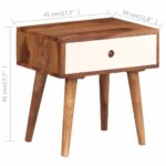 Table de chevet Bois massif de Sesham 45 x 30 x 45 cm – Image 7