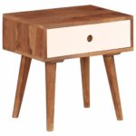 Table de chevet Bois massif de Sesham 45 x 30 x 45 cm – Image 8