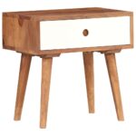 Table de chevet Bois massif de Sesham 45 x 30 x 45 cm – Image 9