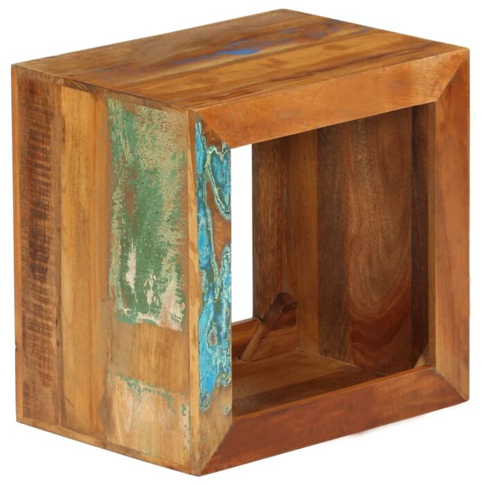Tabouret 40x30x40 cm Bois de récupération solide – Image 11
