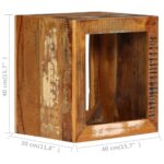 Tabouret 40x30x40 cm Bois de récupération solide – Image 7