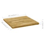 Dessus de table Bois de chêne massif Carré 44 mm 80x80 cm – Image 4
