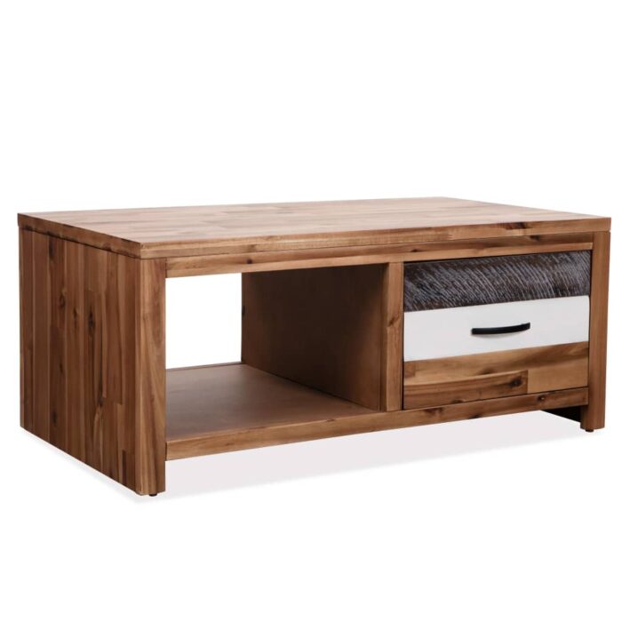 Table basse Bois d'acacia massif 90x50x37,5 cm – Image 1