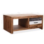 Table basse Bois d'acacia massif 90x50x37,5 cm – Image 7