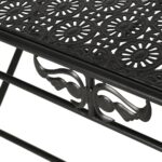 Table basse pliante Style vintage Métal 100x50x45 cm Noir – Image 5