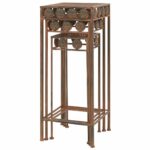 Set de supports de plantes 3 pcs Style vintage Métal rouillé – Image 6
