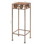 Set de supports de plantes 3 pcs Style vintage Métal rouillé – Image 7
