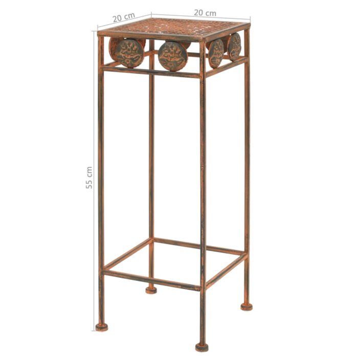 Set de supports de plantes 3 pcs Style vintage Métal rouillé – Image 7