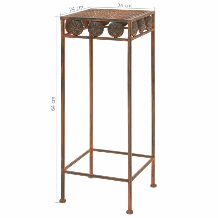 Set de supports de plantes 3 pcs Style vintage Métal rouillé – Image 8