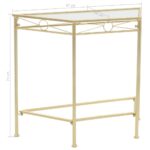 Table d'appoint Style vintage Métal 87 x 34 x 73 cm Doré – Image 5
