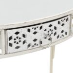 Table d'appoint Style français Métal 82 x 39 x 76 cm Blanc – Image 4