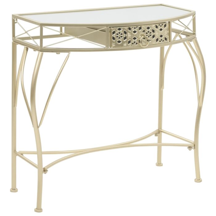 VXL8718475606239_a_en_hd_1.jpg Table d'appoint Style français Métal 82 x 39 x 76 cm Doré – Image 1