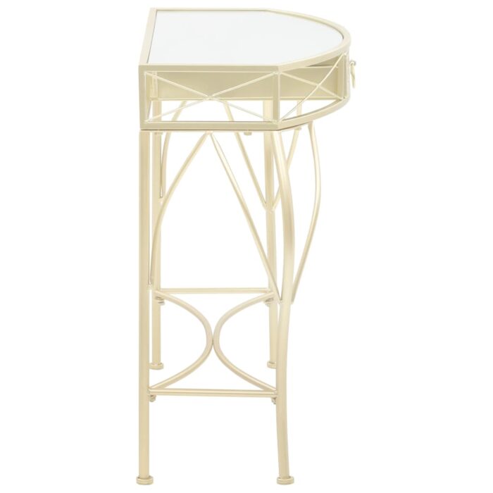 Table d'appoint Style français Métal 82 x 39 x 76 cm Doré – Image 2