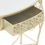 Table d'appoint Style français Métal 82 x 39 x 76 cm Doré – Image 5