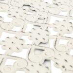 Table de bistro Style vintage Ronde Métal 40x70 cm Blanc – Image 3