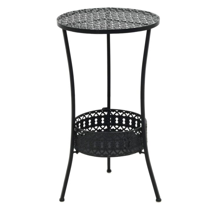 Table de bistro Noir 40x70 cm Métal – Image 1