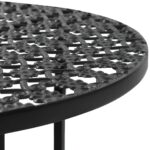 Table de bistro Noir 40x70 cm Métal – Image 2