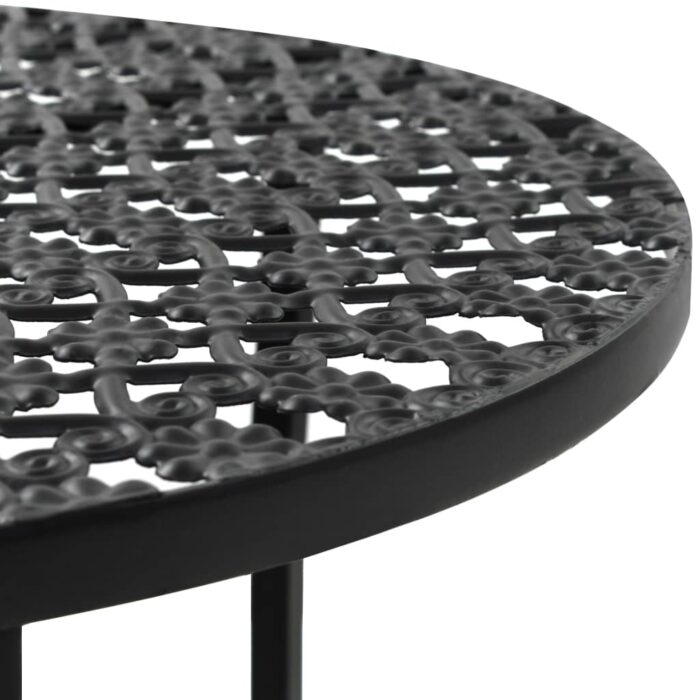 Table de bistro Noir 40x70 cm Métal – Image 2