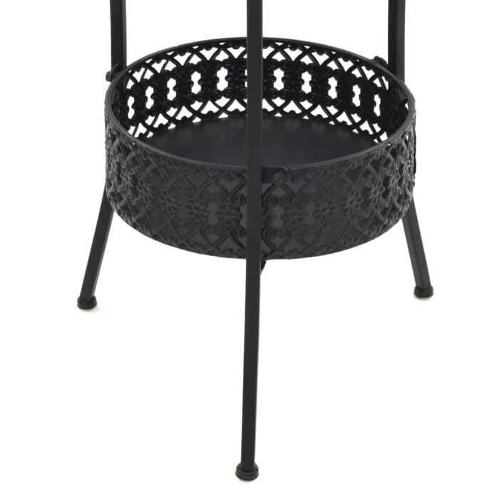 Table de bistro Noir 40x70 cm Métal – Image 4