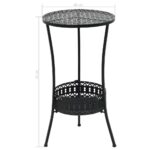 Table de bistro Noir 40x70 cm Métal – Image 5