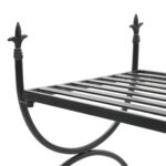 Banc Style vintage Métal 83 x 42 x 55 cm Noir – Image 4