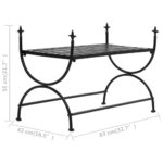Banc Style vintage Métal 83 x 42 x 55 cm Noir – Image 6