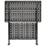 Table à thé pliante Style vintage Métal 58 x 35 x 72 cm Noir – Image 3