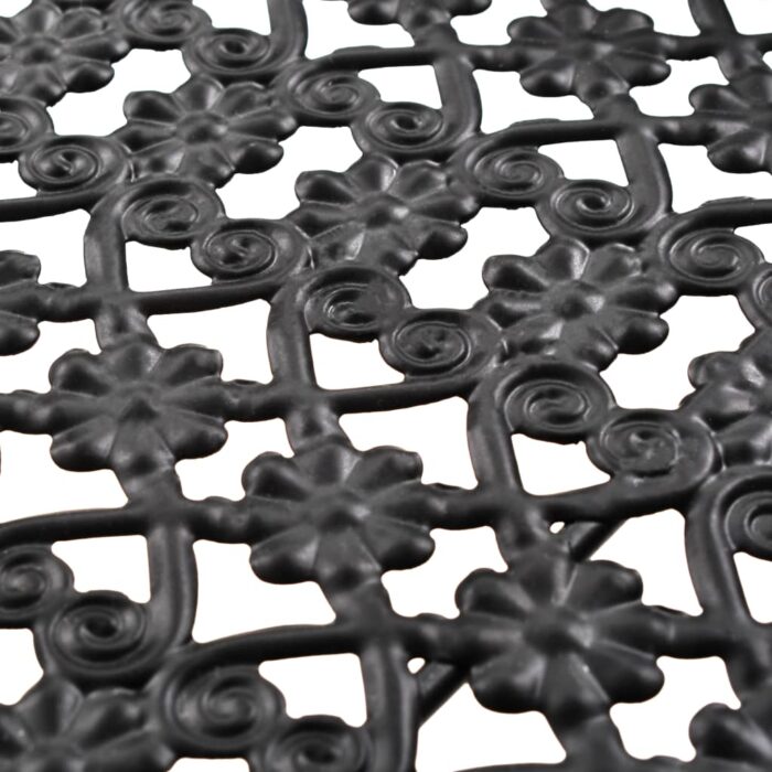 Table à thé pliante Style vintage Métal 58 x 35 x 72 cm Noir – Image 6