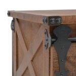 Table basse Bois de sapin massif 91x51x38 cm Marron – Image 8