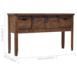 Table console Bois massif de sapin 131 x 35,5  x 75 cm Marron – Image 10