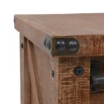Table console Bois massif de sapin 131 x 35,5  x 75 cm Marron – Image 5