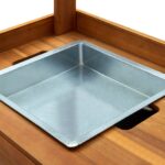 Chariot de cuisine de jardin Bois d'acacia 92x43,5x141,5 cm – Image 5