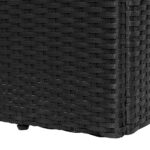 Chaise longue avec coussin Résine tressée Noir – Image 4