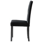 Chaises à manger lot de 2 Noir Velours – Image 4